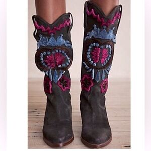 NWT Free People roundhouse leather boots size 11